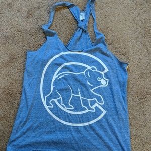VS Pink Chicago Cubs razor back tank top